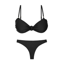 Laden Sie das Bild in den Galerie-Viewer, Product Front: Rio De Sol Set Set Touch-Black Bandeau-Joy Mia