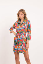 Laden Sie das Bild in den Galerie-Viewer, Image 09: Rio De Sol Hemdblusenkleid Jungle Chemise