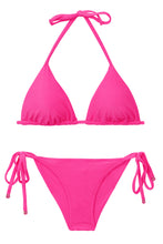 Laden Sie das Bild in den Galerie-Viewer, Product Front: Rio De Sol Set Set Malibu-Rosa Tri-Inv Cheeky-Tie