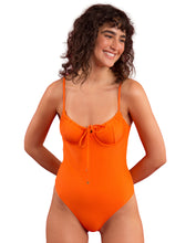 Laden Sie das Bild in den Galerie-Viewer, Gallery: Rio De Sol Badeanzug Dots-Orange Julia