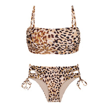 Laden Sie das Bild in den Galerie-Viewer, Product Front: Rio De Sol Set Set Leopard Bandeau-Reto Madrid