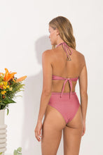 Laden Sie das Bild in den Galerie-Viewer, Model Back: Rio De Sol Unterteil Bottom Shimmer-Confetti Belted-High-Waist