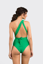 Laden Sie das Bild in den Galerie-Viewer, Model Back: Rio De Sol Badeanzug Tambourine Marina