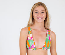 Laden Sie das Bild in den Galerie-Viewer, Gallery: Rio De Sol Oberteil Top Green-Bloom Halter-Double