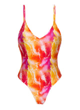 Laden Sie das Bild in den Galerie-Viewer, Product Front: Rio De Sol Badeanzug Tiedye-Red Hype

