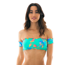 Laden Sie das Bild in den Galerie-Viewer, Gallery: Rio De Sol Oberteil Top Acqua Flora Off Shoulder
