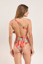 Laden Sie das Bild in den Galerie-Viewer, Model Back: Rio De Sol Badeanzug Sea-Bloom Sienna
