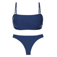 Laden Sie das Bild in den Galerie-Viewer, Product Front: Rio De Sol Set Set Navy Bandeau-Reto Nice-Fio

