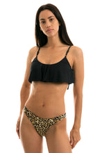 Laden Sie das Bild in den Galerie-Viewer, Bottom Leopardo Black Babado
