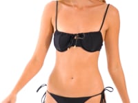 Laden und Abspielen von Videos im Galerie-Viewer, Video: Rio De Sol Unterteil Bottom Shimmer-Black Cheeky-Tie-Gold
