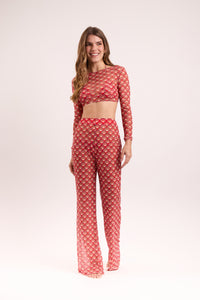 Model Front: Rio De Sol Strandtop Floral-Scales Top Harper