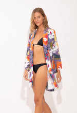 Laden Sie das Bild in den Galerie-Viewer, Image 02: Rio De Sol Kaftans/Cover-Ups Garden-Flower Kimono
