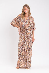 Image 07: Rio De Sol Strandkleid Leopard Long Dress