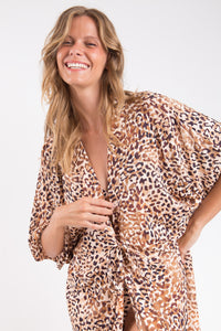 Image 09: Rio De Sol Strandkleid Leopard Long Dress