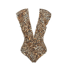 Laden Sie das Bild in den Galerie-Viewer, Product Front: Rio De Sol Badeanzug Leopardo Frill
