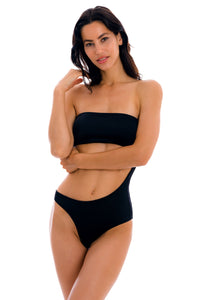 Model Front: Rio De Sol Badeanzug Preto Body-Rio