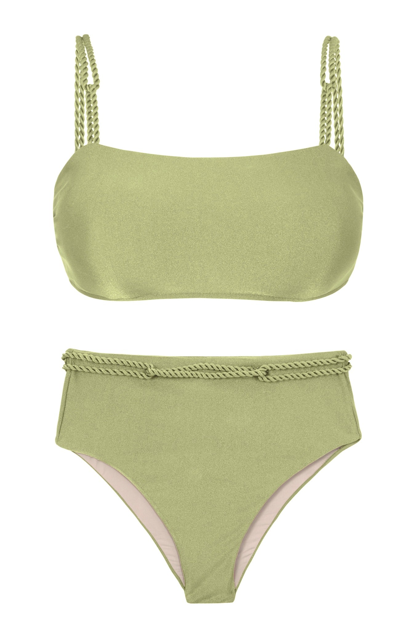 Product Front: Rio De Sol Set Set Oliva Bandeau-Reto Hotpants