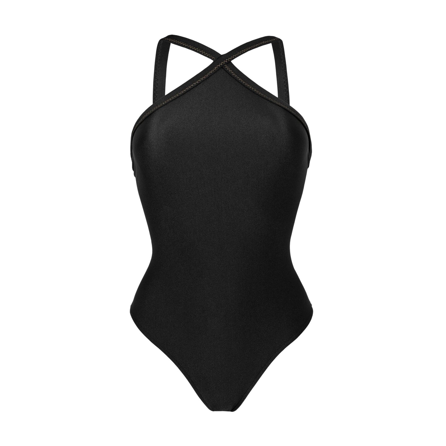 Product Front: Rio De Sol Badeanzug Shimmer-Black High-Neck