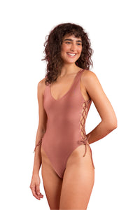 Image 04: Rio De Sol Badeanzug Shimmer-Copper Zoe