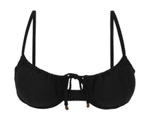 Laden Sie das Bild in den Galerie-Viewer, Product Front: Rio De Sol Oberteil Top Dots-Black Balconet-Tie
