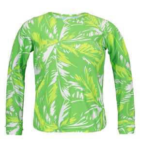 Product Front: Rio De Sol Oberteil Top Green-Palms Rash-Guard