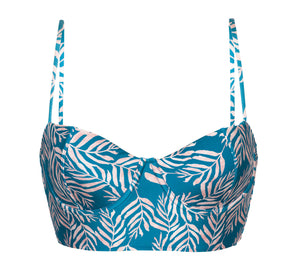 Product Front: Rio De Sol Oberteil Top Palms-Blue Balconet-Anna