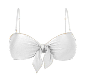 Product Front: Rio De Sol Oberteil Top Shimmer-White Bandeau-Knot