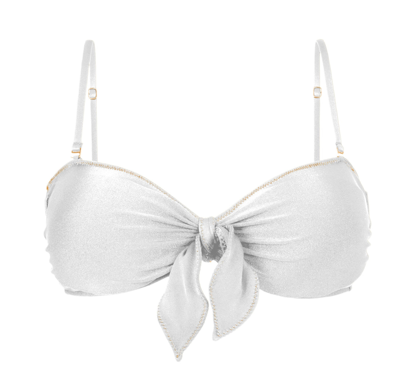 Product Front: Rio De Sol Oberteil Top Shimmer-White Bandeau-Knot