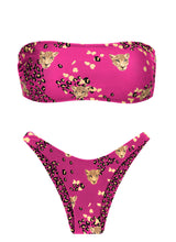 Laden Sie das Bild in den Galerie-Viewer, Set Roar-Pink Bandeau-Reto High-Leg
