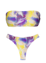 Laden Sie das Bild in den Galerie-Viewer, Set Tiedye-Purple Bandeau-Reto Fio
