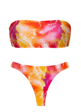 Laden Sie das Bild in den Galerie-Viewer, Set Tiedye-Red Bandeau-Reto Fio
